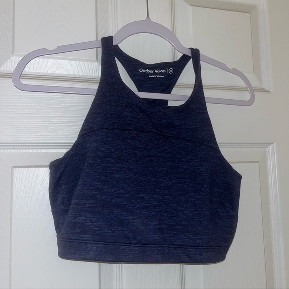 Outdoor Voices TechSweat™ Crop Top / Move Free Crop Top - Navy Blue - Picture 2 of 5